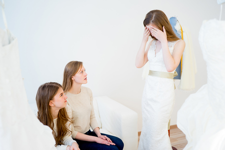 Bride under stressの写真素材