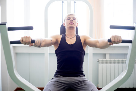 Man workout at gym