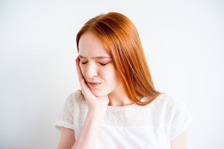 Girl face expressions and emotionsの写真素材