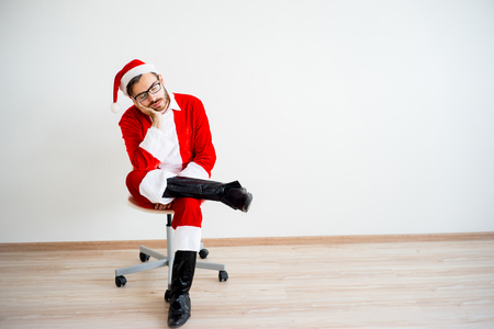 Bored Santa Clausの写真素材