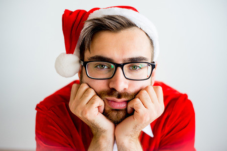 Bored Santa Clausの写真素材