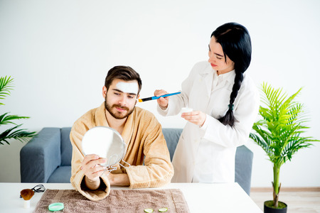 Man at spaの写真素材