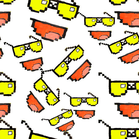 Watercolor emoji drawingの写真素材