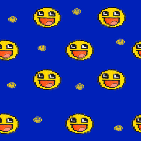 Watercolor emoji drawingの写真素材