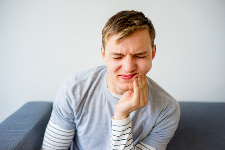 Man having a toothacheの写真素材
