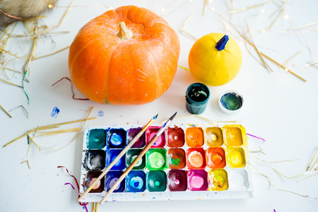 Set of things necessary to prepare for a halloweenの写真素材