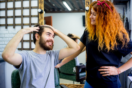 Female stylist at workの写真素材