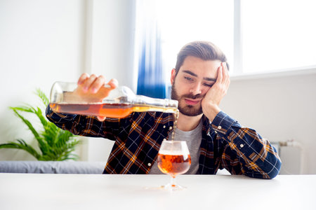 Alcohol addicted man