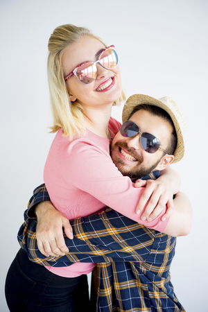 Young fashionable coupleの写真素材