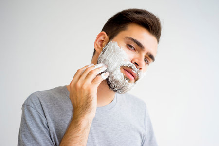 Guy morning hygiene