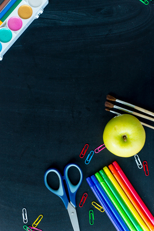 Several school itemsの写真素材