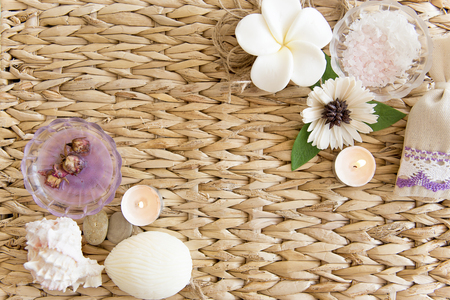 Several things for spa on a white backgroundの写真素材