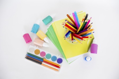Several school itemsの写真素材