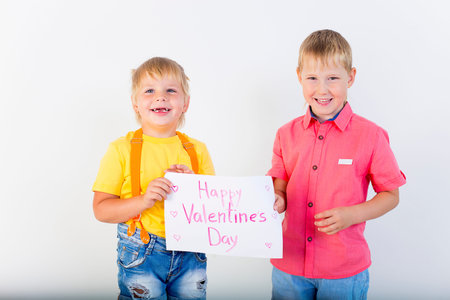 Kids Valentine dayの写真素材