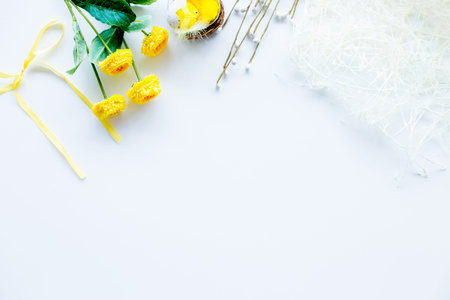 A set of different easter things on a table