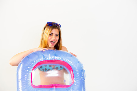 Girl on a beachの写真素材