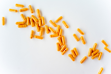 A lot of colorful pillsの写真素材