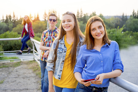 Teens having a partyの写真素材