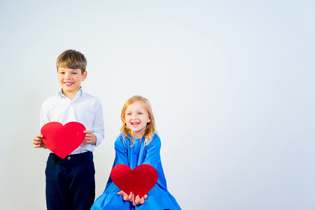 Kids Valentine dayの写真素材