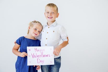Kids Valentine dayの写真素材