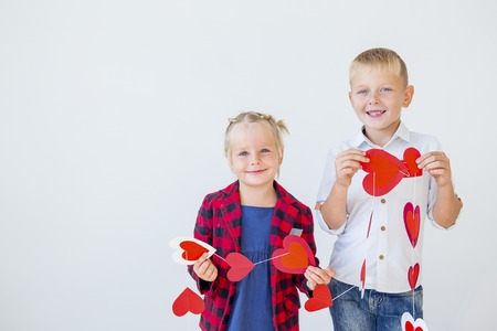 Kids Valentine dayの写真素材