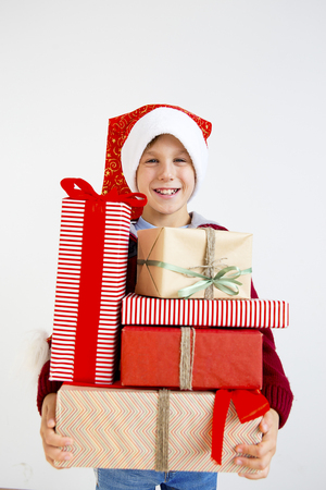 Kids celebrating christmasの写真素材