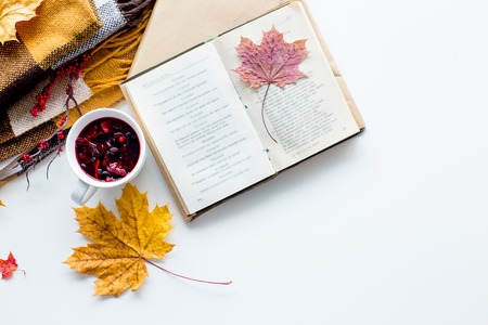 Background with autumn yellow leavesの写真素材