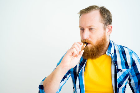 Man smoking a vape
