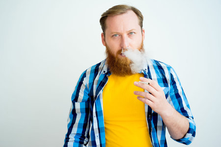Man quitting smoking