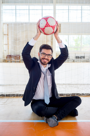 Businesspeople in a gymの写真素材