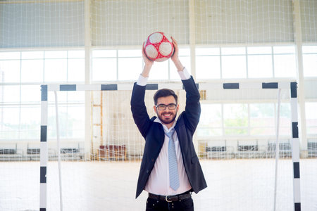 Businesspeople in a gymの写真素材
