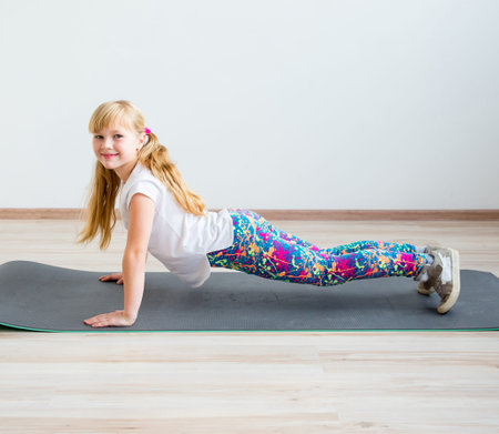 Girl doing exercises