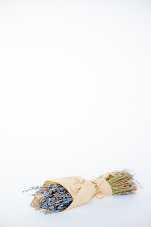 Lavender flowers on tableの写真素材