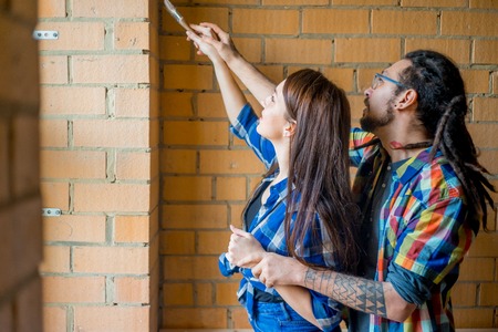 People on a consruction siteの写真素材