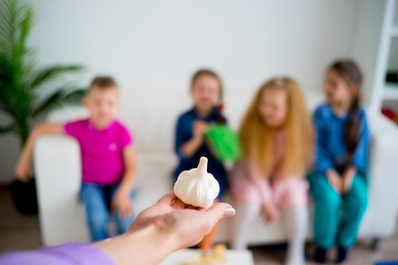 Teacher in kindergartenの写真素材