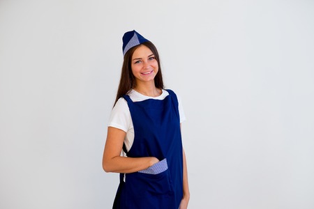 Stewardess in uniformの写真素材