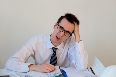 Businessman under stressの写真素材