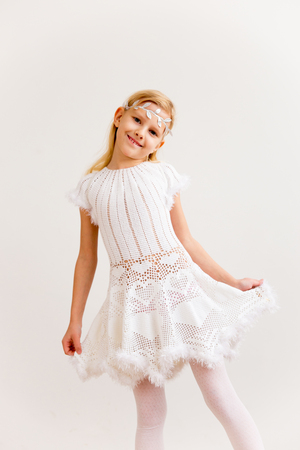 Girl in angel costumeの写真素材