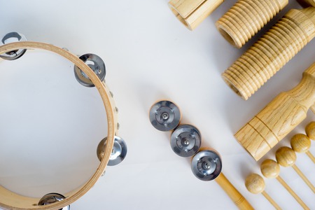 a group of musical instrumentsの写真素材