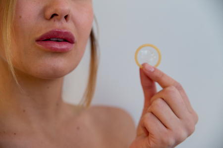 Safe sex conceptの写真素材