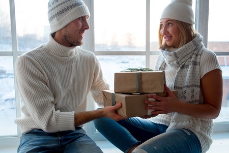 Couple cuddling togetherの写真素材