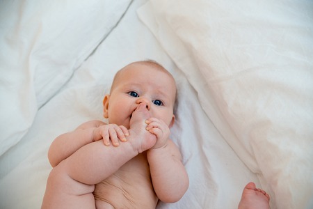 Newborn infant babyの写真素材