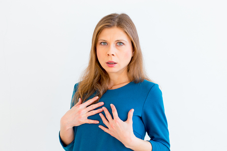 Woman showing emotionsの写真素材
