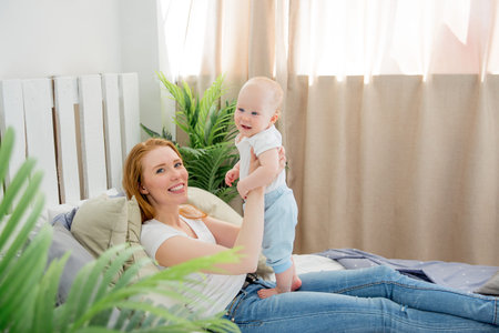 Mother with a baby
