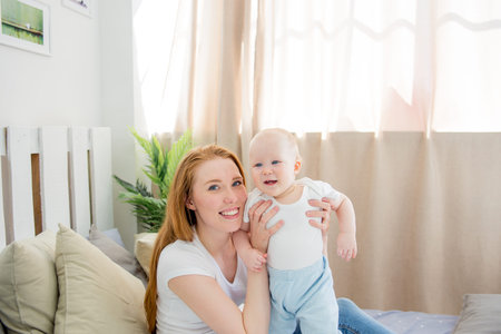 Mother with a baby