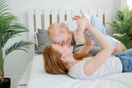 Mother with a babyの写真素材