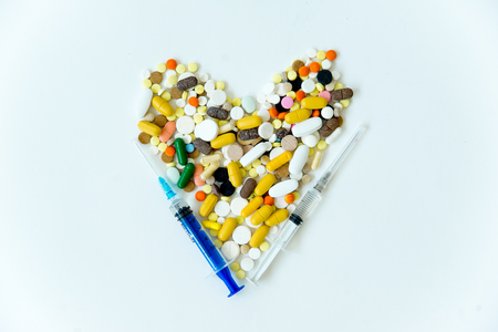 different medicine drugs, pills, tablets. pharmaceutical medicine pillsの写真素材