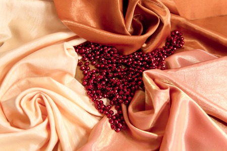 Rolls of fabric and textiles in a shop or storeの写真素材