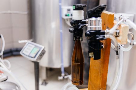 an image of a craft beer equipment at a breweryの写真素材