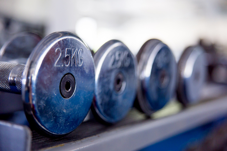 Modern Gym Room Fitness Center With Equipment And Machinesの写真素材